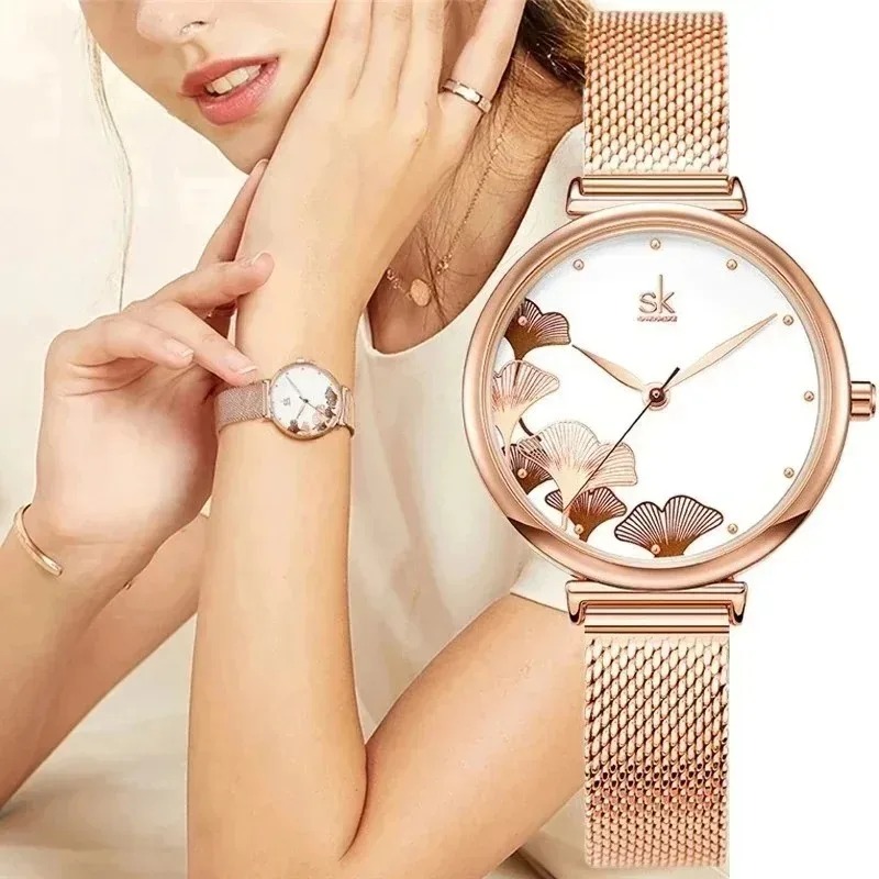 Stainless Mesh Band - Orologio da polso di lusso donna
