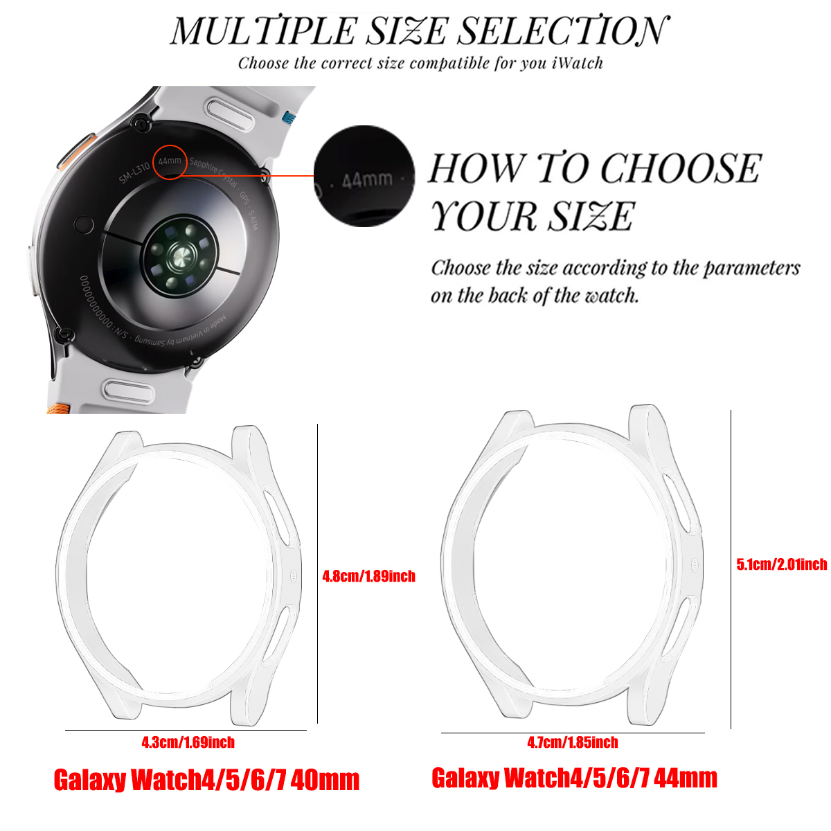 Custodia protettiva in PC per  - Accessories For Galaxy Watch 5 recensione e prezzo