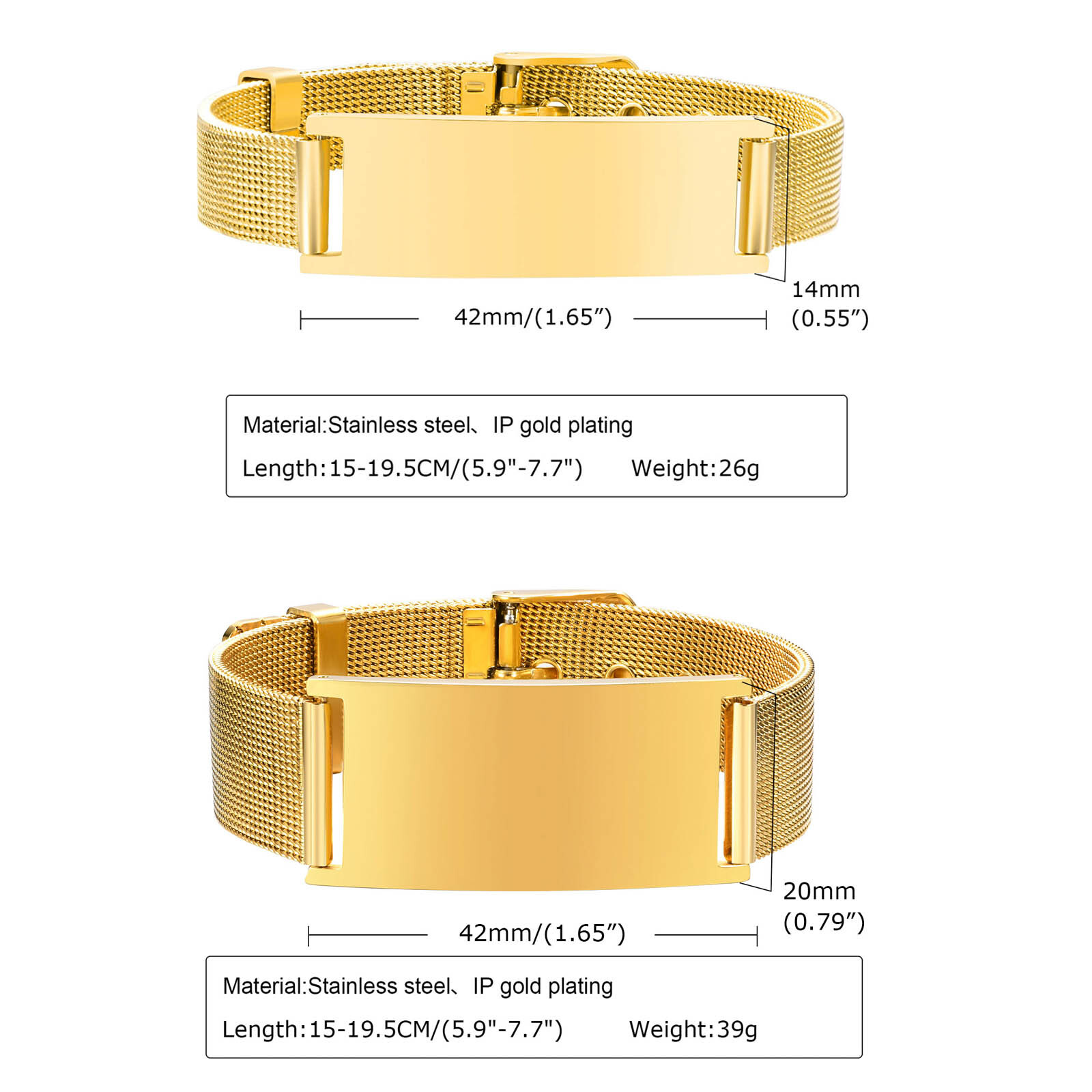 Bracciale ID personalizzato pe - Stainless Mesh Band recensione e prezzo