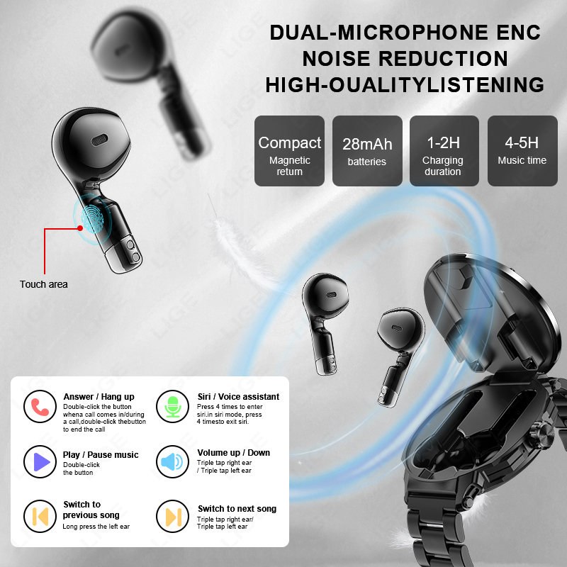 Nuovi uomini 2 in 1 auricolare - Smartwatch Headset recensione e prezzo