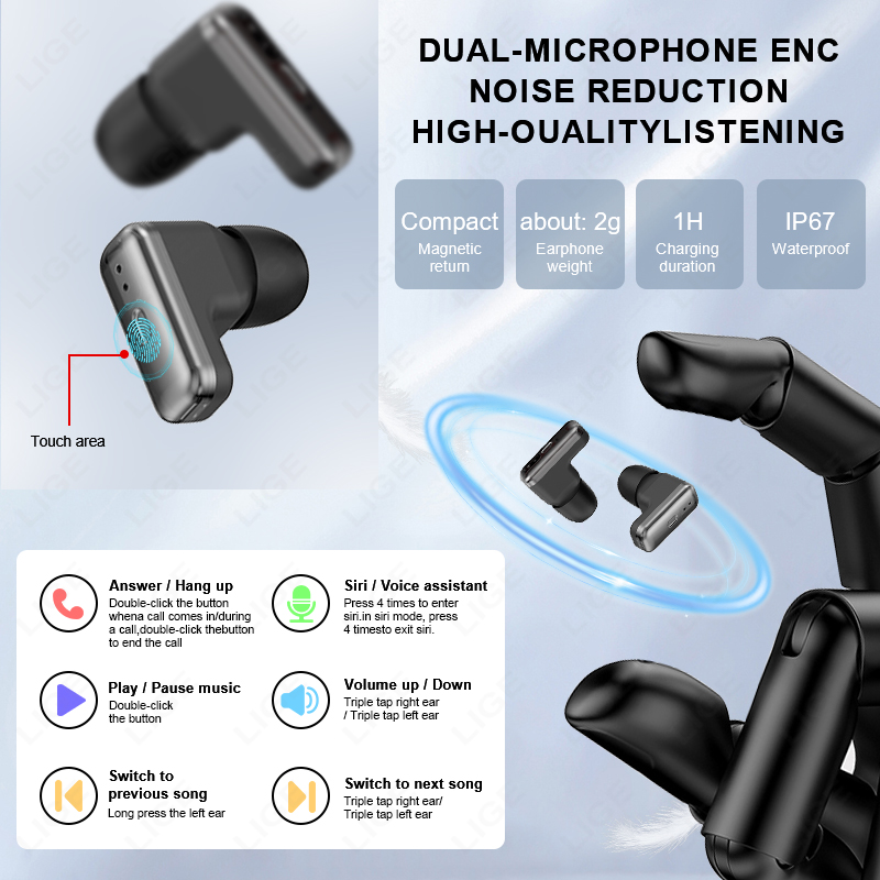LIGE TWS 2 in 1 auricolare Sma - Smartwatch Headset recensione e prezzo
