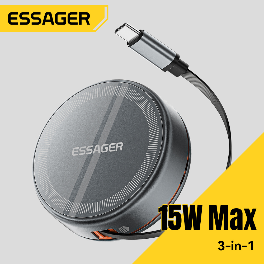 Essager 15W 3 in 1 caricabatte - Wireless Charger Watch recensione e prezzo